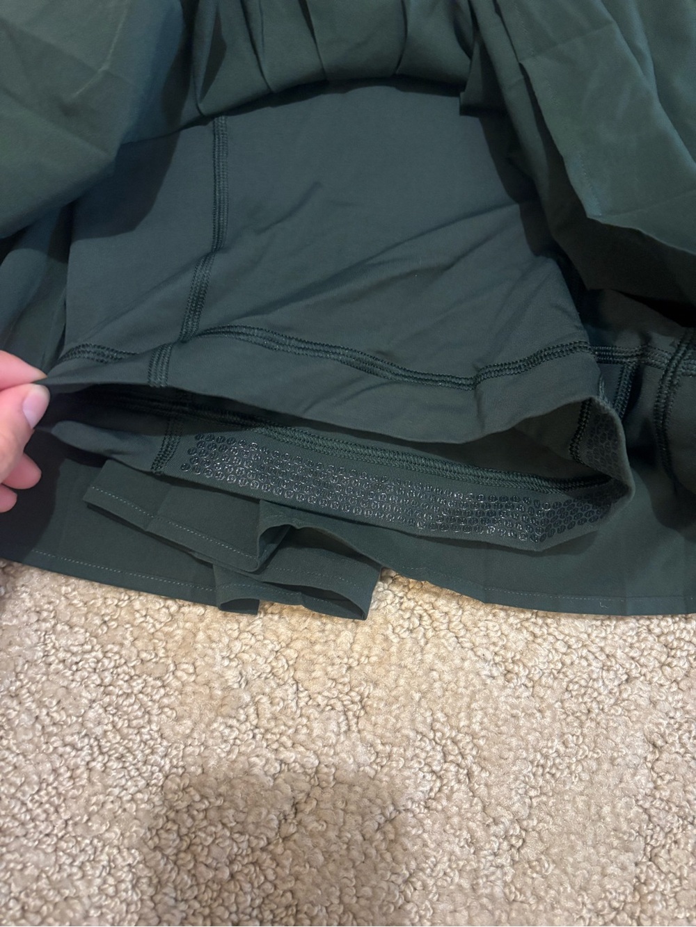lululemon athletica Dark Green Pleated Athletic Skort - Picture 2 of 6